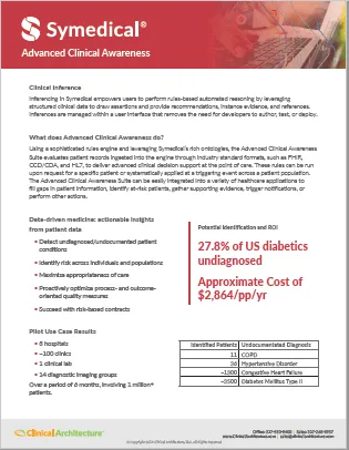 Advanced Clinical Awareness - Clinical Inferencing Data Sheet