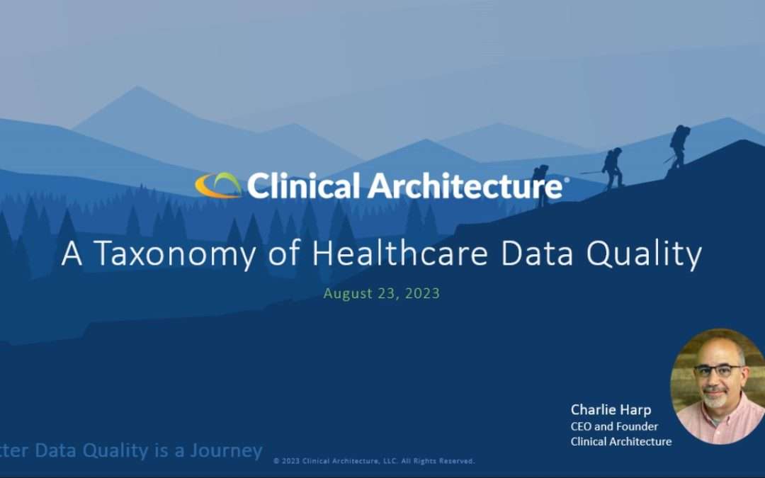 A Taxonomy of Healthcare Data Quality
