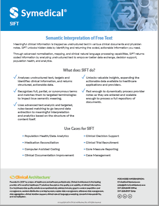 SIFT Clinical Natural Language Processing